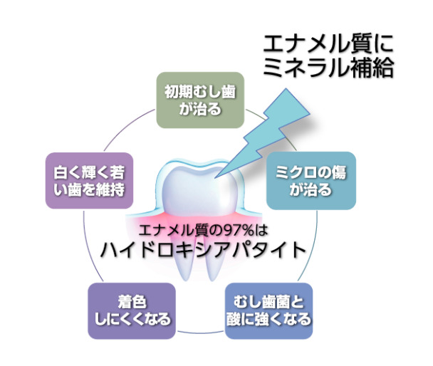 エナメル質にミネラル補給